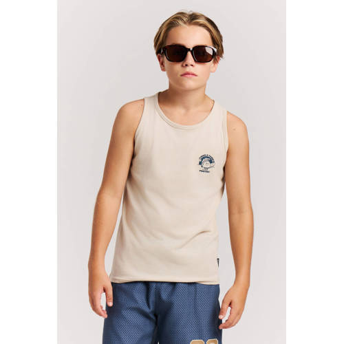 Protest T-shirt met backprint ecru Jongens Katoen Ronde hals Backprint - maat 176 afbeelding