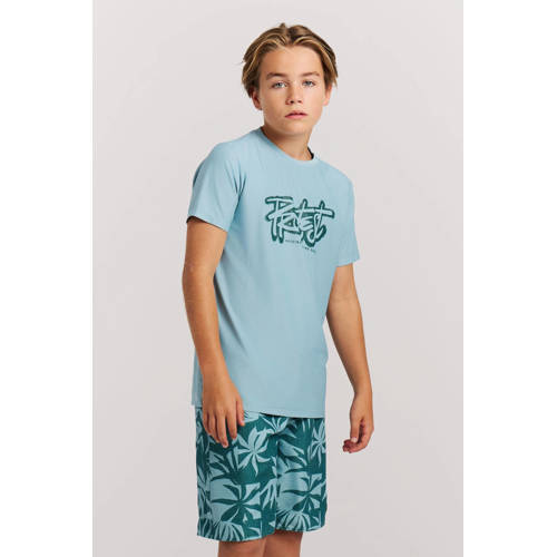 Protest zwemshort PRTWILLIAM JR petrol Blauw Jongens Polyester Bloemen - maat 140 afbeelding