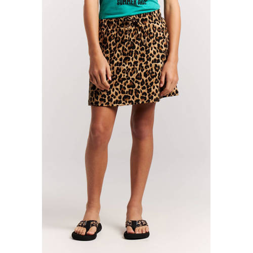Protest midi rok korte rok met panterprint bruin Meisjes Polyester Dierenprint - maat 140 afbeelding