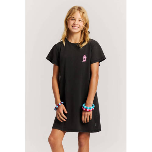 Protest T-shirtjurk met backprint zwart Meisjes Katoen Klassieke kraag - maat 116 afbeelding