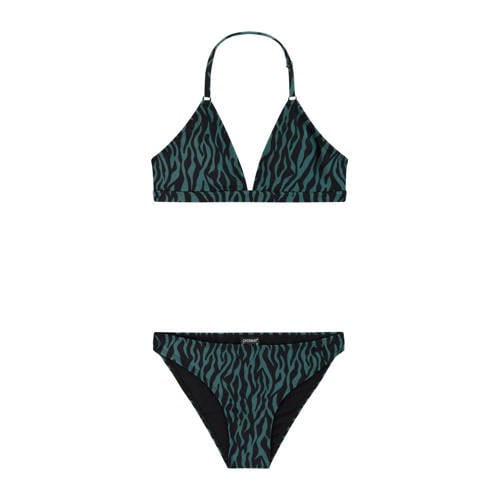 Protest triangel bikini PRTFABU JR groen Meisjes Polyester Zebraprint - maat 164 afbeelding