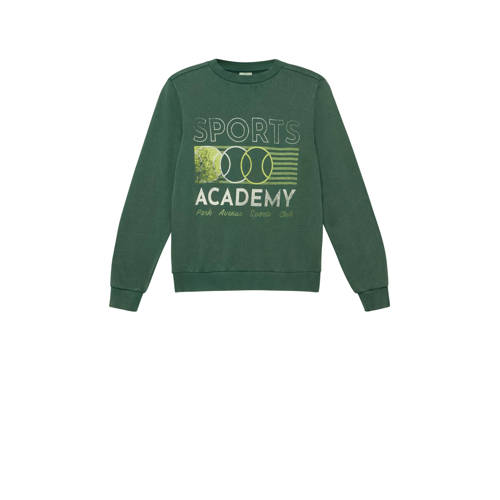 s.Oliver sweater donkergroen Printopdruk