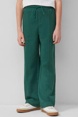 straight casual broek donkergroen