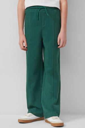 straight casual broek donkergroen