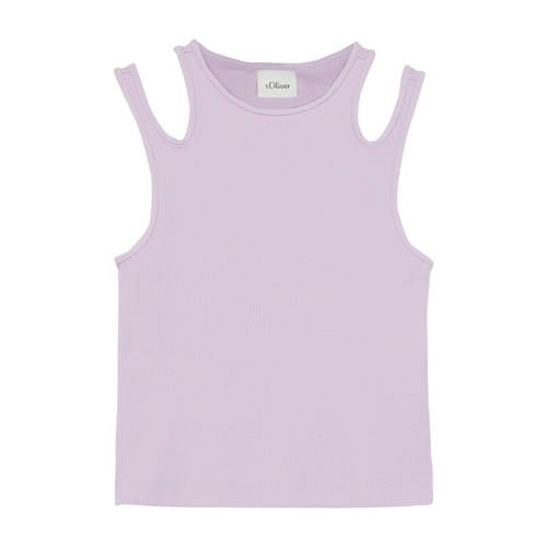 s.Oliver spaghettitop roze Meisjes Stretchkatoen Ronde hals Effen