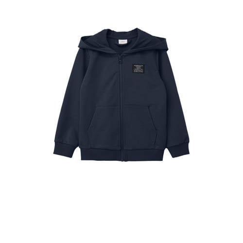 s.Oliver sweatvest donkerblauw Effen