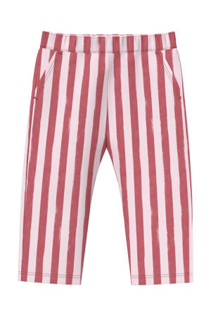 gestreepte casual broek roze