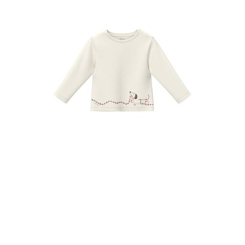 s.Oliver longsleeve ecru Meisjes Katoen Ronde hals Printopdruk