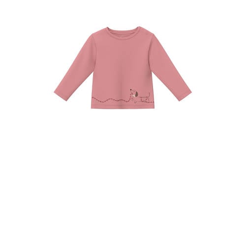 s.Oliver longsleeve roze Meisjes Katoen Ronde hals Printopdruk