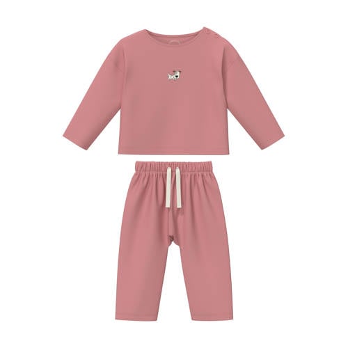 s.Oliver pyjamaset roze Jongens/Meisjes Katoen Ronde hals Effen