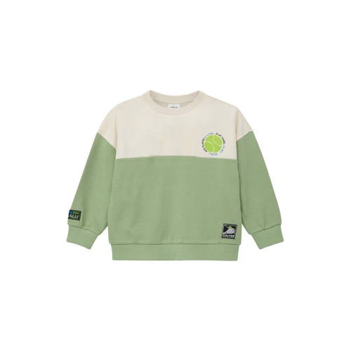 s.Oliver sweater lichtgroen Meerkleurig