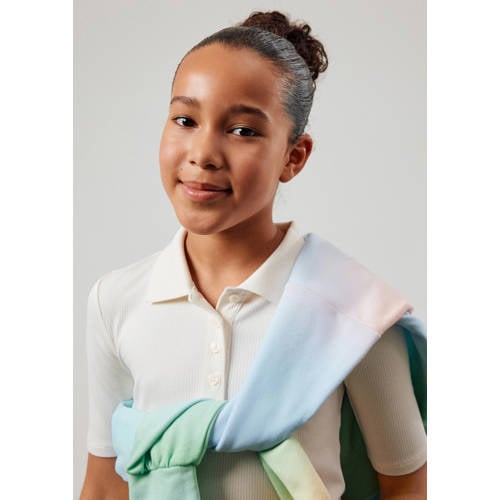 s.Oliver polo ecru Meisjes Katoen Polokraag Effen