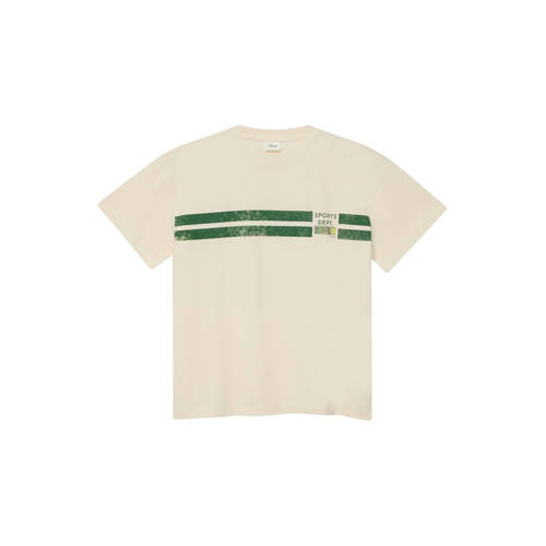 s.Oliver T-shirt met backprint ecru Jongens Katoen Ronde hals Backprint - maat 134/140 afbeelding