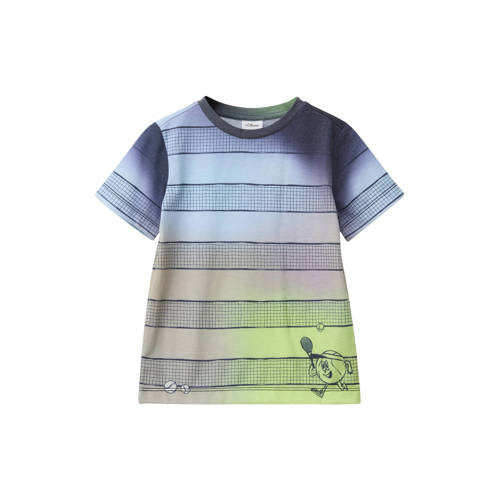 s.Oliver T-shirt blauw Jongens Polyester Ronde hals Meerkleurig - maat 128/134 afbeelding