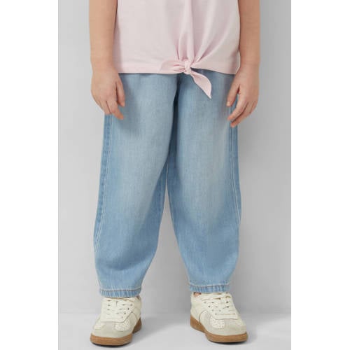 s.Oliver barrel jeans medium blue denim Blauw Effen