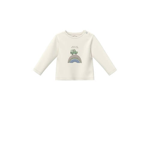 s.Oliver longsleeve ecru Jongens Katoen Ronde hals Printopdruk