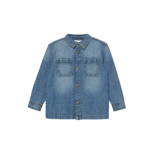 s.Oliver denim overhemd blauw Effen - maat 104/110 afbeelding