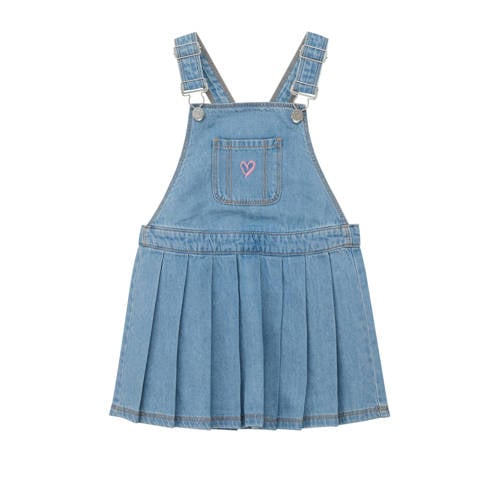 s.Oliver denim spijkerjurk light blue denim Blauw Effen