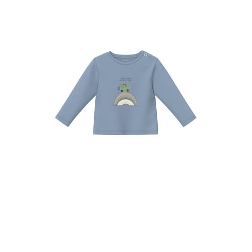 s.Oliver longsleeve lichtblauw Jongens Katoen Ronde hals Printopdruk
