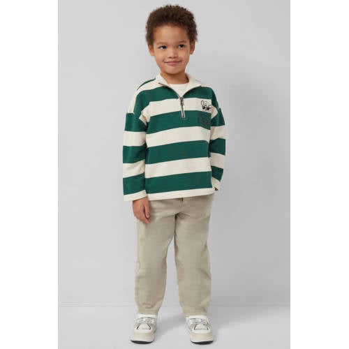 s.Oliver gestreepte sweater ecru Streep