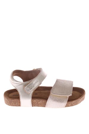 leren sandalen - champagne