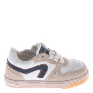 leren sneakers wit/beige