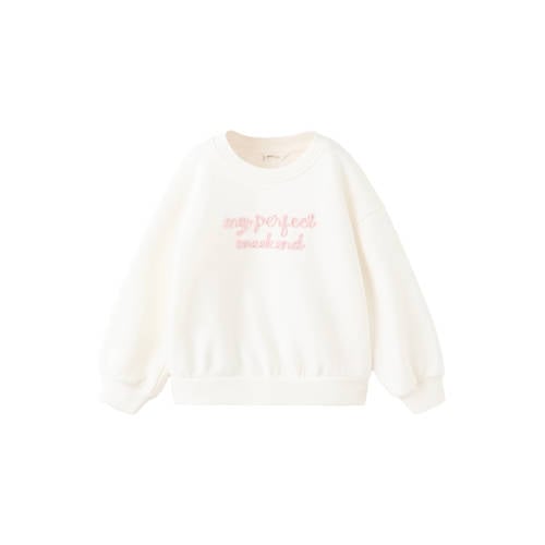 Mango Kids sweater wit Backprint - maat 116 | Sweater van Mango Kids afbeelding