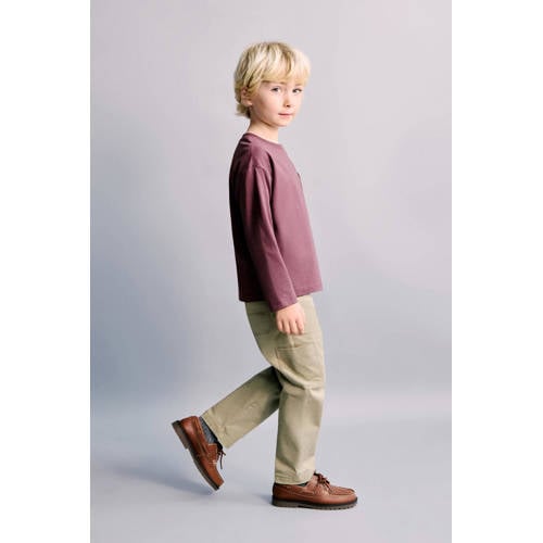 Mango Kids casual broek kaki Groen Jongens Stretchkatoen Effen - maat 116 afbeelding