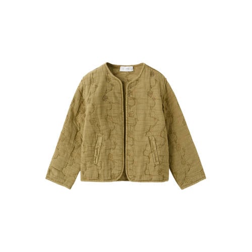 Mango Kids jasje voor binnen geel Meisjes Katoen Ronde hals All over print - maat 98 afbeelding