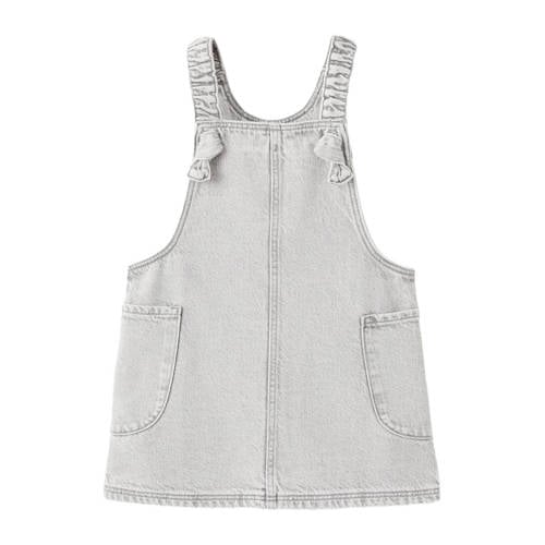 Mango Kids denim spijkerjurk grey denim Grijs Effen