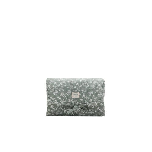 Mango Kids verschoningsmat met bloemenprint groen Verschoonmatje Bloemen afbeelding