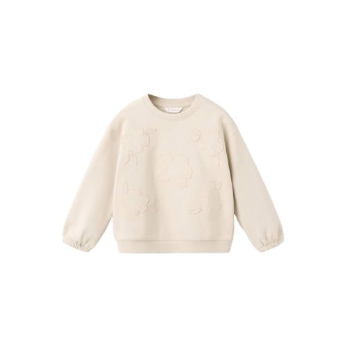 Mango Kids sweater beige Effen - maat 110 | Sweater van Mango Kids afbeelding