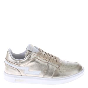 leren sneakers goud