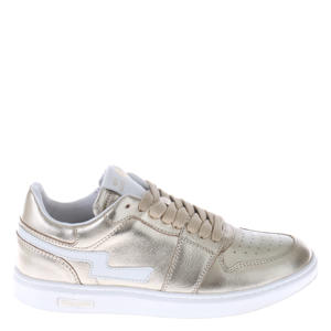 leren sneakers goud