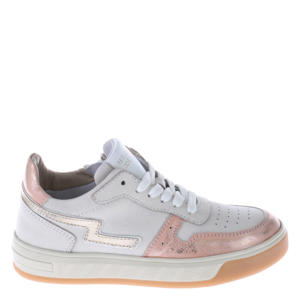 leren sneakers wit/roze
