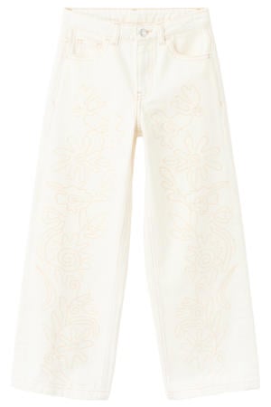 high waist wide leg jeans ecru
