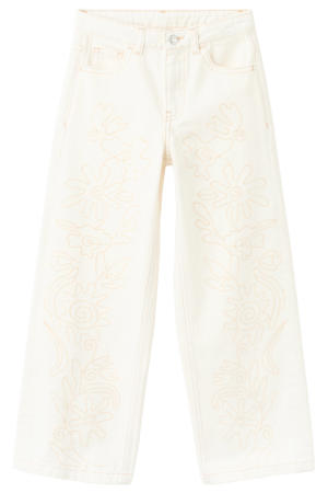 high waist wide leg jeans ecru