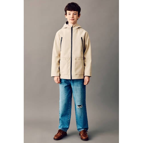 Mango Kids parka ecru Jas Jongens Polyester Capuchon Effen - maat 146 afbeelding