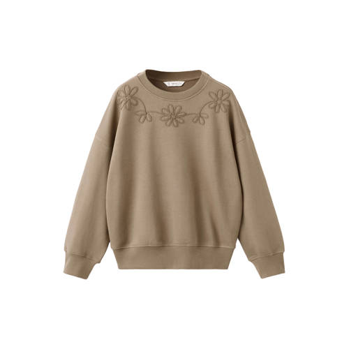Mango Kids sweater bruin Effen - maat 152 | Sweater van Mango Kids afbeelding