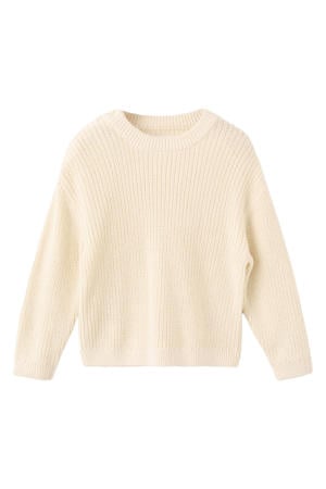 trui beige rib gebreid