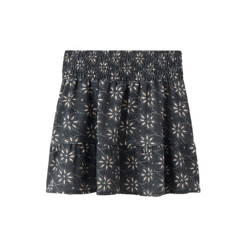 Mango Kids strokenrok donkerblauw Meisjes Polyester All over print - maat 164 afbeelding