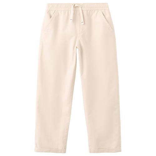 Mango Kids regular casual broek ecru Jongens Stretchkatoen Effen - maat 122 afbeelding