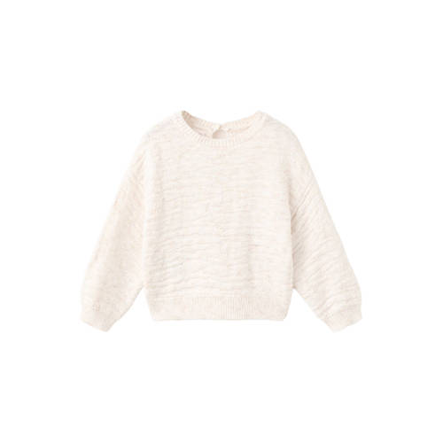 Mango Kids trui beige gebreid Meisjes Katoen Ronde hals Gemêleerd - maat 98 afbeelding