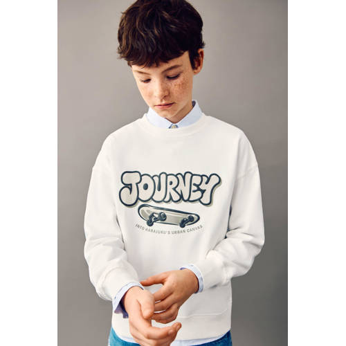 Mango Kids sweater wit Tekst