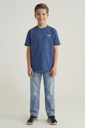 straight leg jeans light blue denim