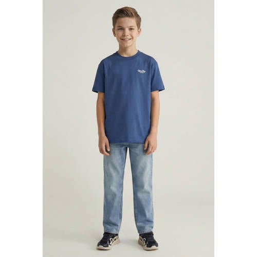 Cars straight leg jeans light blue denim Blauw Effen - maat 128 afbeelding