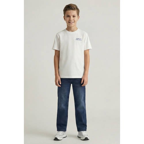 Cars straight leg jeans medium blue denim Blauw Effen - maat 116 afbeelding