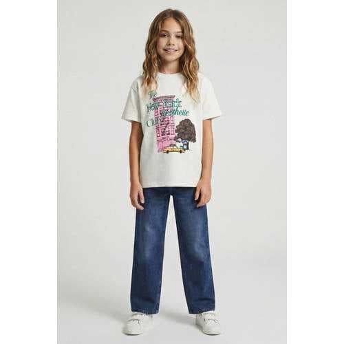 Cars straight leg jeans medium blue denim Blauw Effen - maat 134 afbeelding