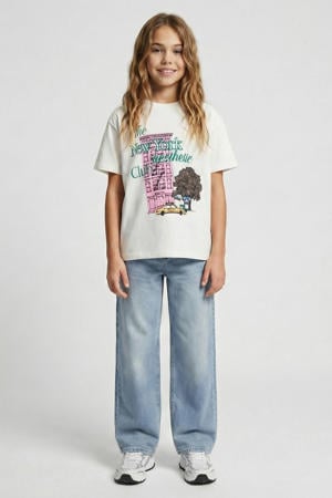 straight leg jeans light blue denim