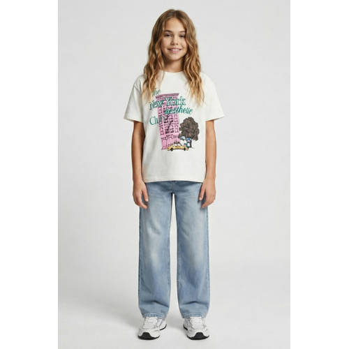 Cars straight leg jeans light blue denim Blauw Effen - maat 116 afbeelding